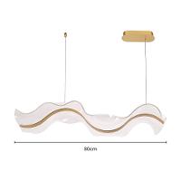 Lustre Pendente Skylight Sinuous 4023 M Led Bivolt Dourado - 2