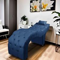 Maca Estofada Para Clínica De Estética Facial Com Capitonê Azul - 7