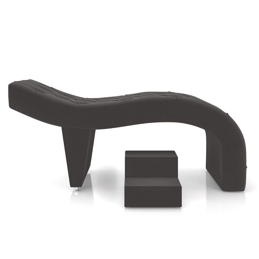 Maca De Estética Para Massagem Cílios Fixa Lash Estofada Com Escada Veludo Cinza G83 - 3