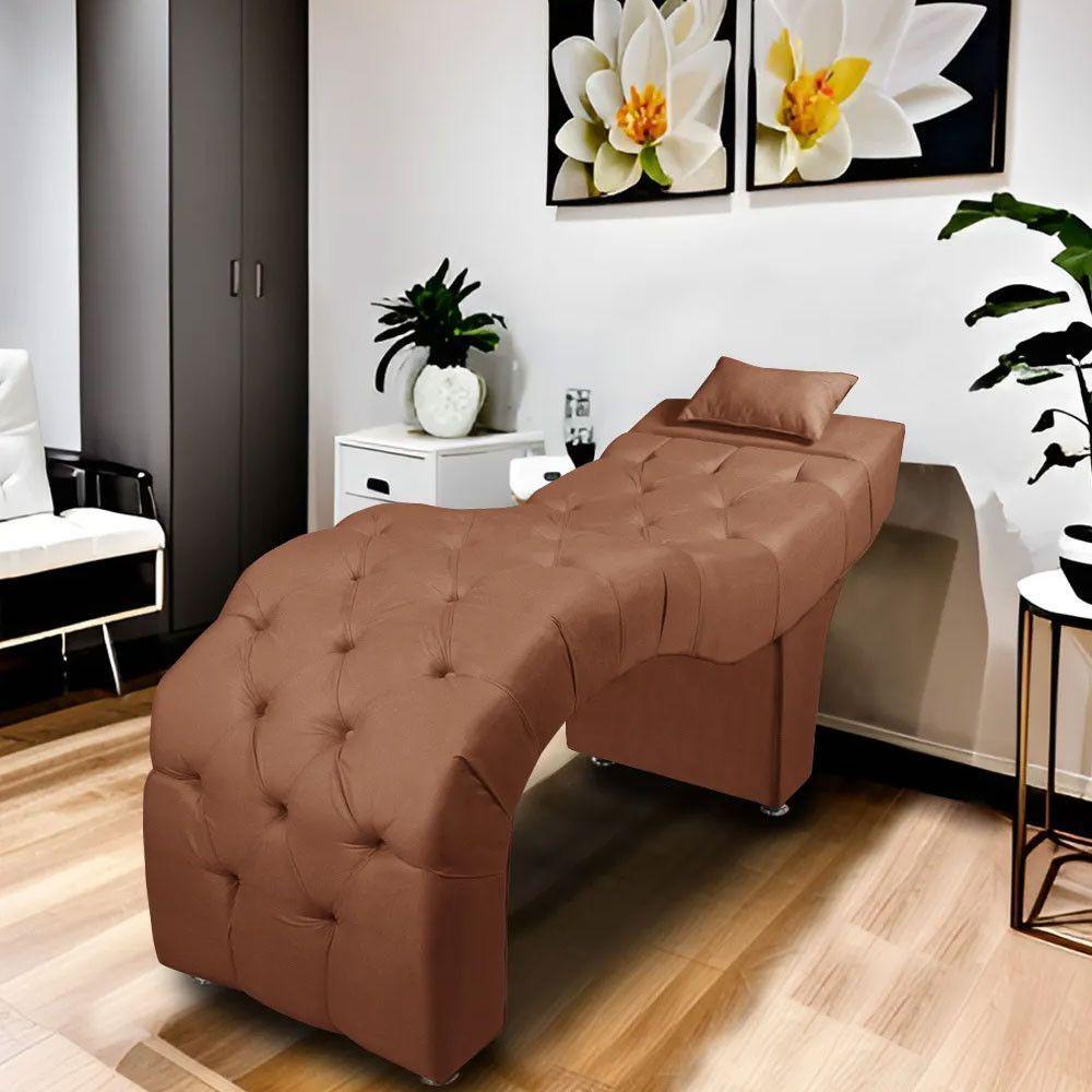Maca Estofada Para Clínica De Estética Facial Com Capitonê Terracota - 5