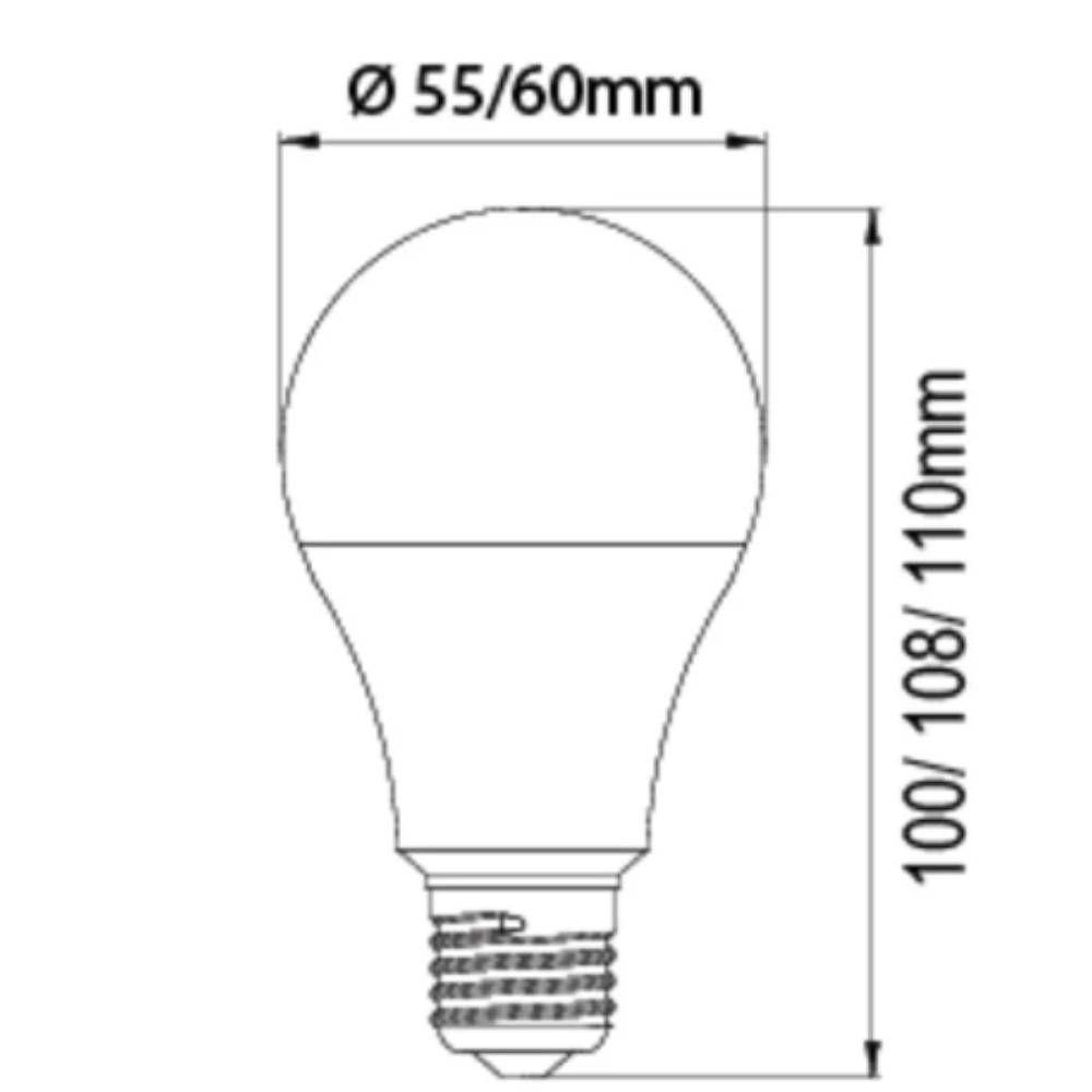 Lâmpada Led Bulbo A60 9w E27 3000k Luz Quente Bivolt Decoração - 2