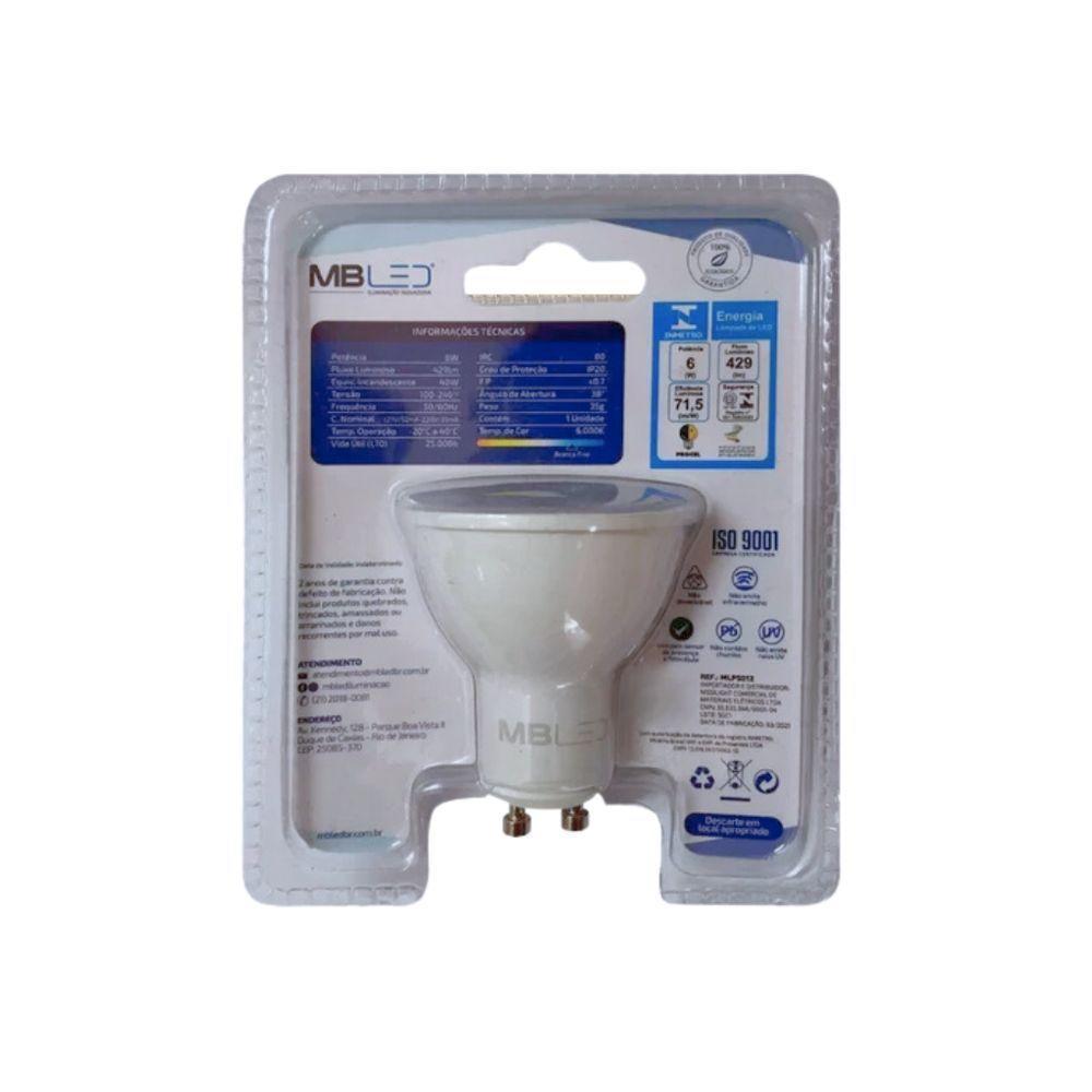 Lâmpada Led Mr16 38º 6w - Nordecor 6000k (branca) - 4