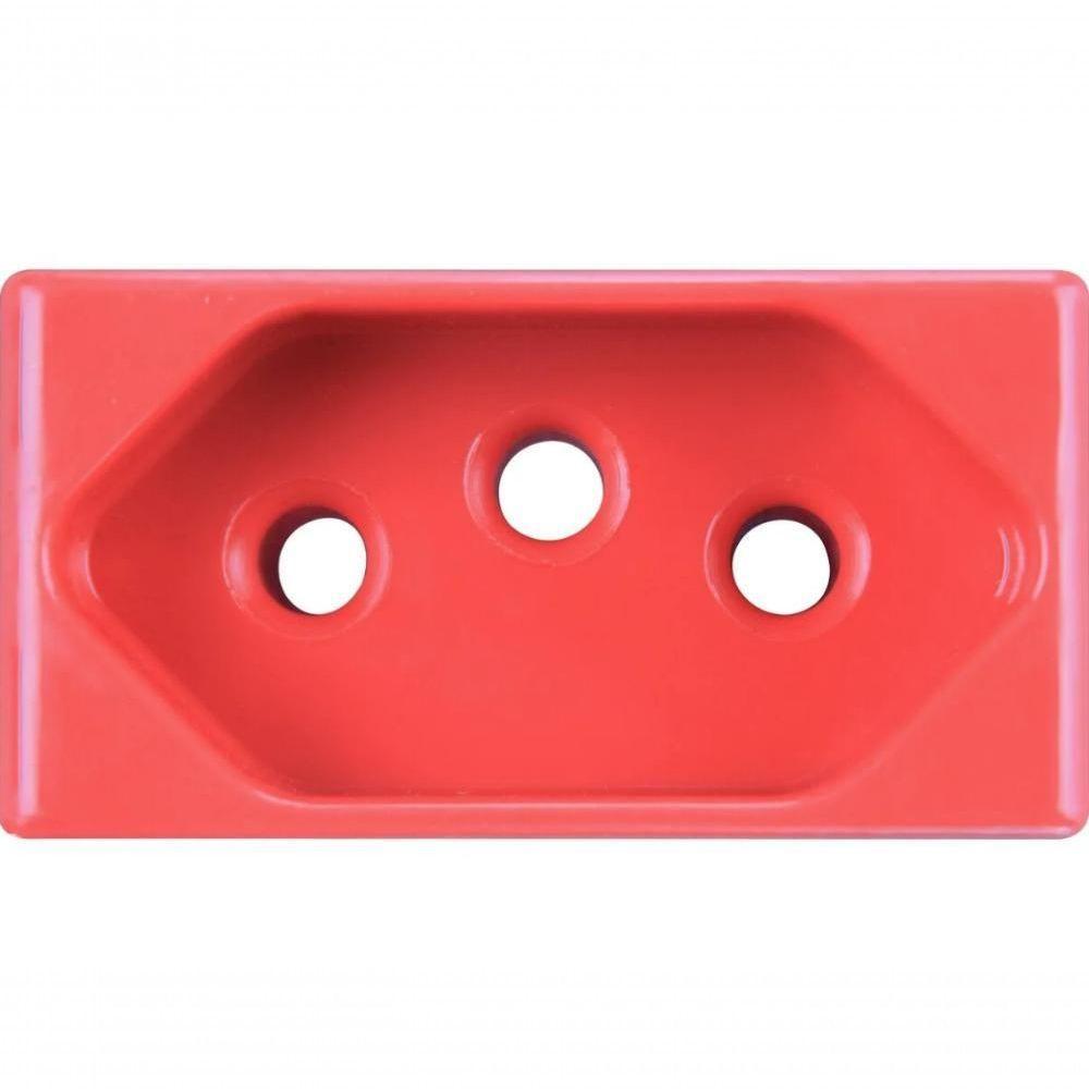 Kit 12 Módulo Tomada 2p T Tramontina 20 A 250 V Vermelho - 1