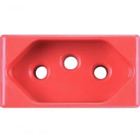 Kit 12 Módulo Tomada 2p T Tramontina 20 A 250 V Vermelho - 1