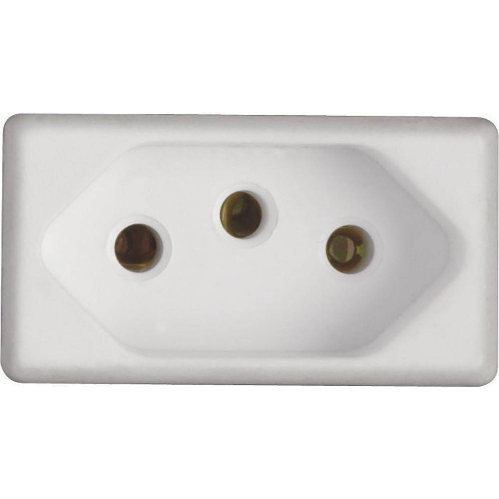 Kit 2 Modulo Tomada 2p T Tramontina 20 A 250 V Branco - 1