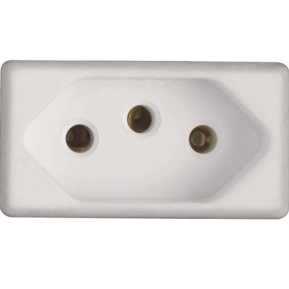 Kit 8 Modulo Tomada 2p+t Tramontina 10 A 250 V Branco - 1