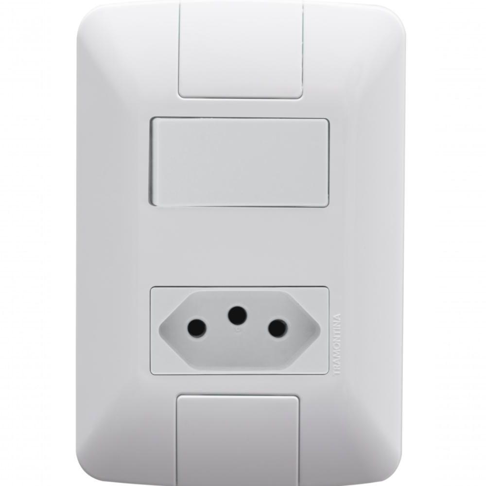 Kit 12 Conj 4x2 1 Interruptor Tomada 2p+t 10a 250v Tramontina - 1