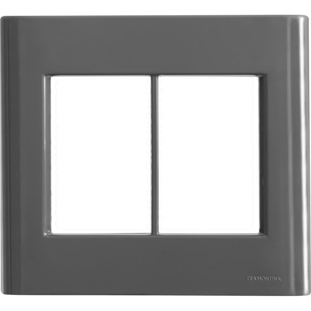 Placa 6 Postos 4x4 Tramontina Giz Titânio Sem Suporte - 1