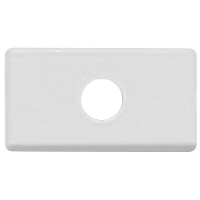 Kit 12un Módulo Tampo Com 1 Furo 9,5 Mm Tramontina Izyflat Branco Tramontina