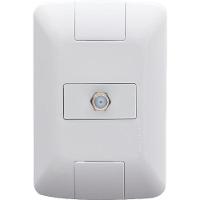 Conjunto Placa Com Tomada Tv Sat Aria Branca - Tramontina - 1