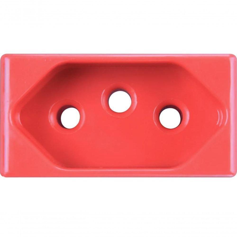 Kit 6 Módulo Tomada 2p T Tramontina 20 A 250 V Vermelho - 1
