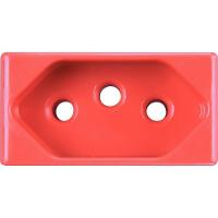 Kit 6 Módulo Tomada 2p T Tramontina 20 A 250 V Vermelho - 2