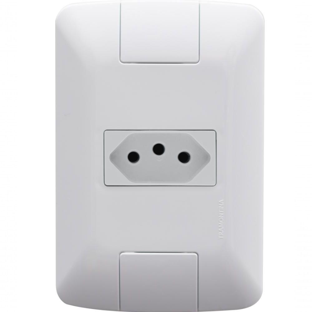 Kit 4 Conj 4x2 Tomada 2p+t Tramontina Aria 20a 250v Branco - 1