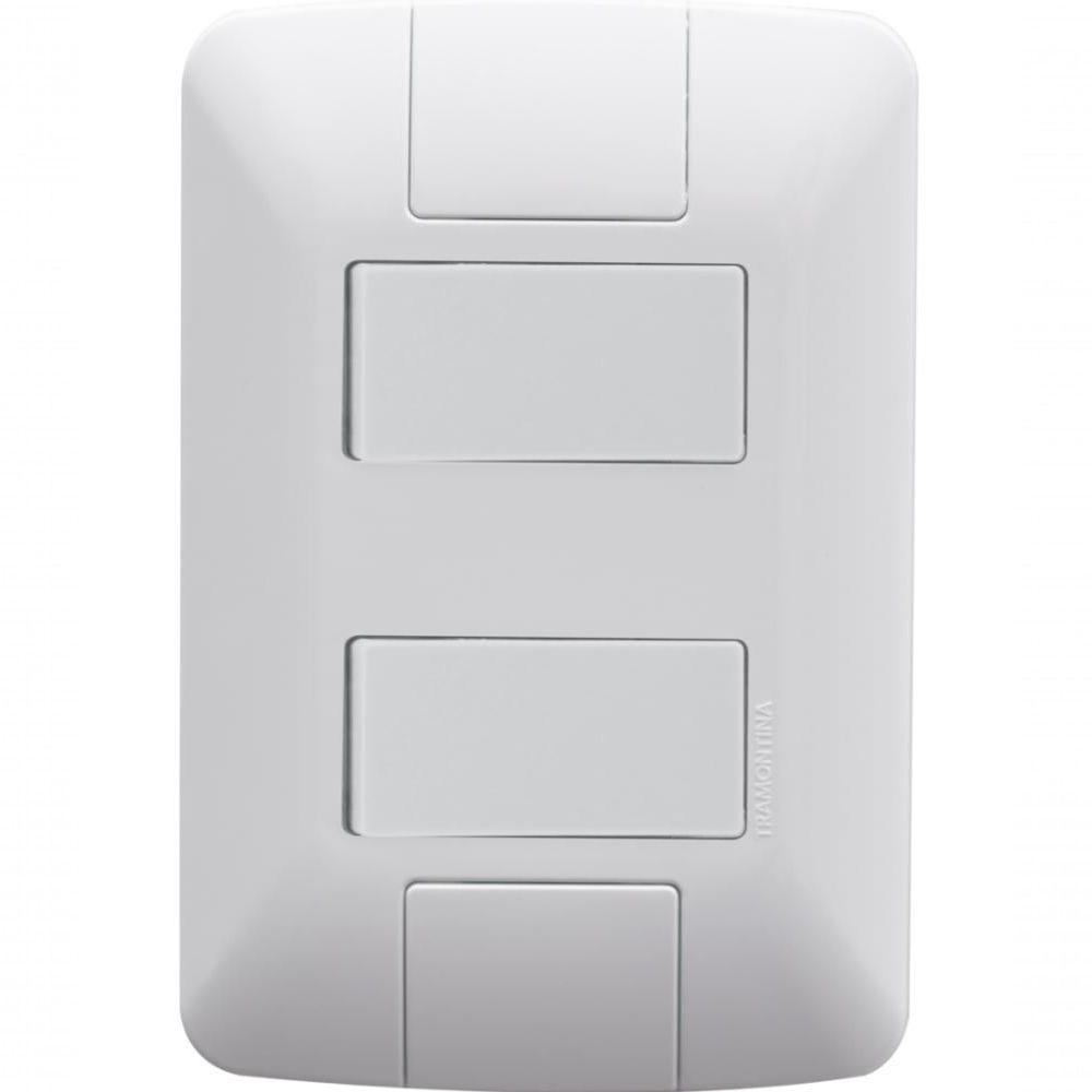 Kit 3 Conjunto 4x2 2 Interruptores Tramontina Aria 6a 250v - 1