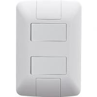 Kit 3 Conjunto 4x2 2 Interruptores Tramontina Aria 6a 250v - 1