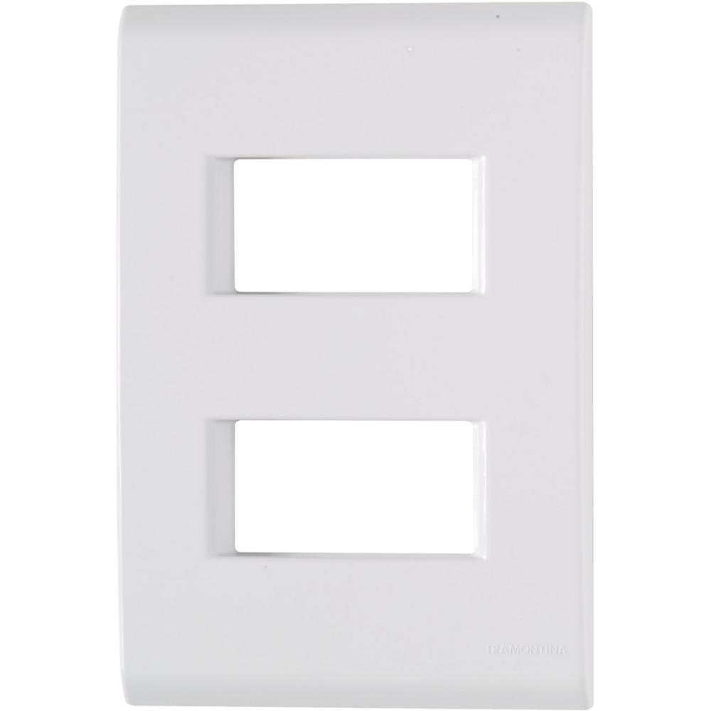 Kit 3 Placa 2 Postos Afastados 4x2 Tramontina Liz Branca - 4