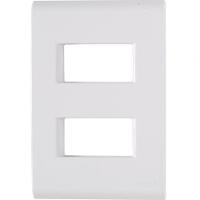 Kit 3 Placa 2 Postos Afastados 4x2 Tramontina Liz Branca - 1