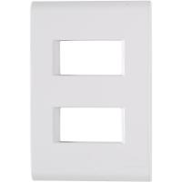 Kit 3 Placa 2 Postos Afastados 4x2 Tramontina Liz Branca