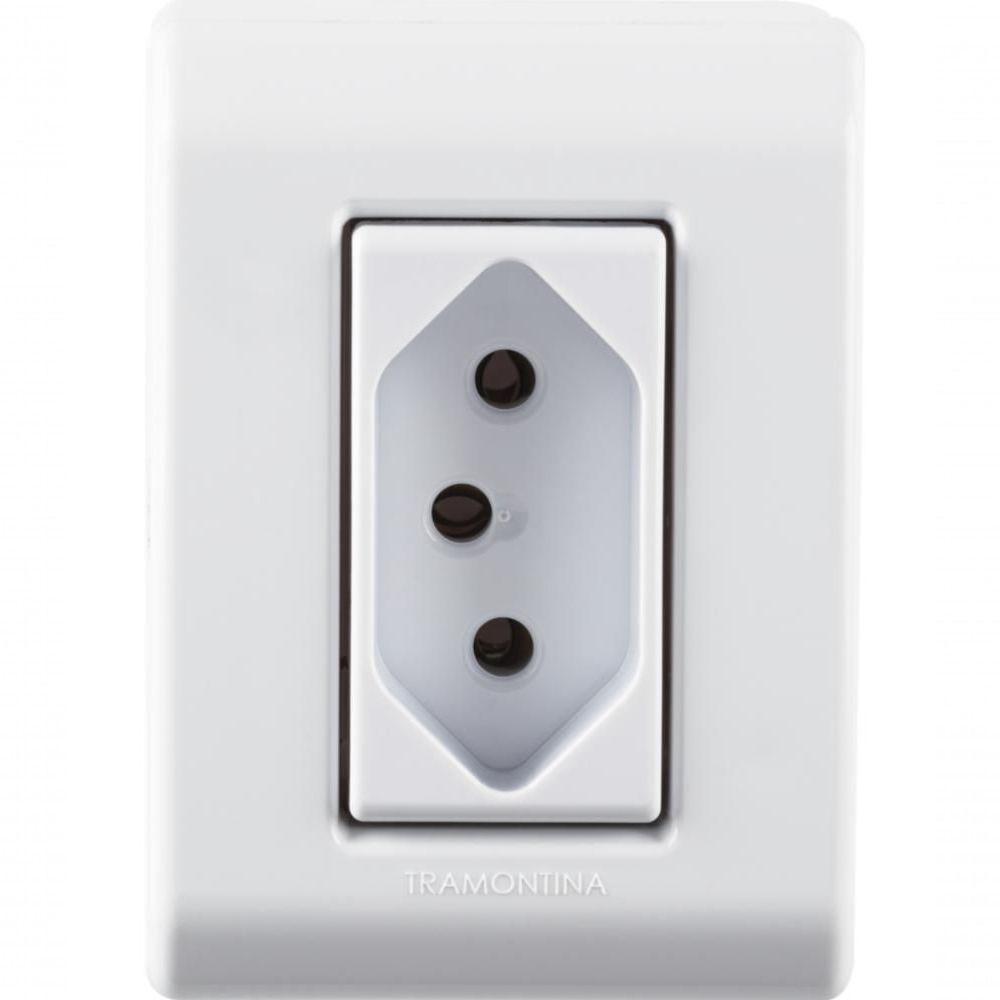 Kit 6 Caixa Sobrepor 1 Tomada 2p+t 10a 250v Tramontina Lizflex - 1