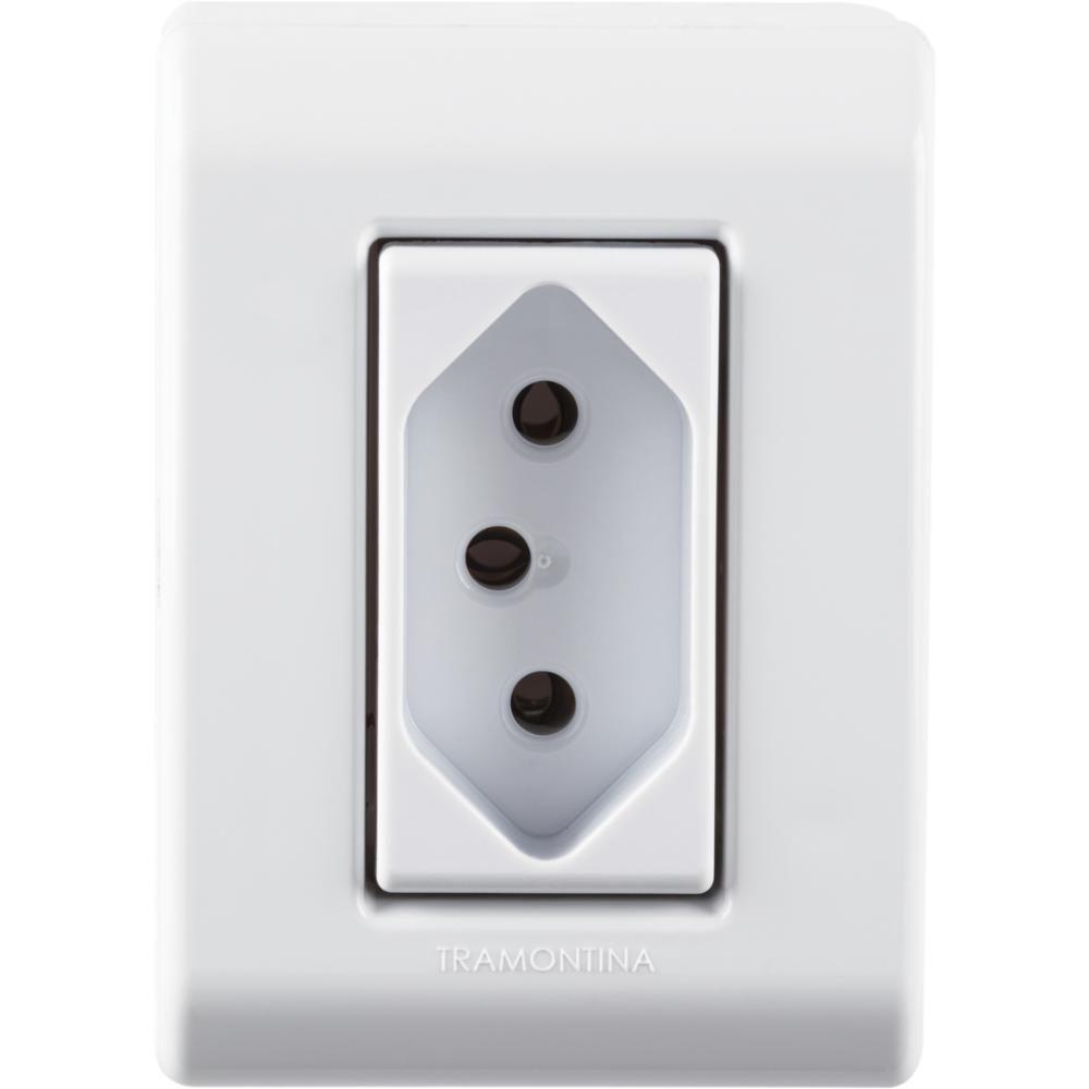 Kit 6 Caixa Sobrepor 1 Tomada 2p+t 10a 250v Tramontina Lizflex - 2