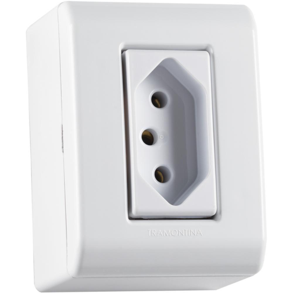 Kit 9 Caixa Sobrepor 1 Tomada 2p+t 10a 250v Tramontina Liz - 4