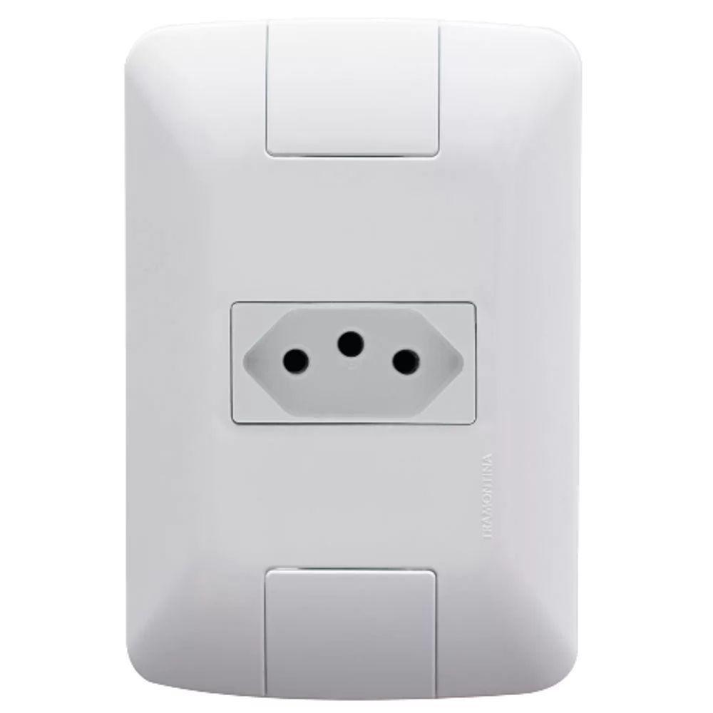 Conjunto Placa Com 1 Tomada 2p+t 20a/250v Branca Aria - Tramontina - 1