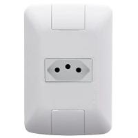Conjunto Placa Com 1 Tomada 2p+t 20a/250v Branca Aria - Tramontina - 1