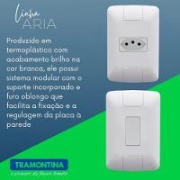 Conjunto Placa Com 1 Tomada 2p+t 20a/250v Branca Aria - Tramontina - 2
