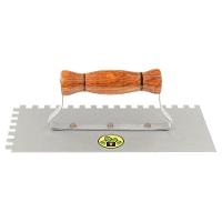 Desempenadeira Metálica Base Lisa Tramontina Com Dentes Com Cabo Madeira Tramontina - 1