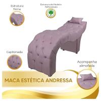 Maca Estofada Para Clínica De Estética Facial Com Capitonê Lilas - 6