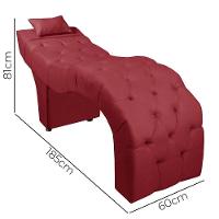 Maca Estofada Para Clínica De Estética Facial Com Capitonê Vermelho - 2