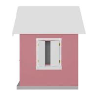 Casinha De Brinquedo Com Floreiros Mdf Rosa-branco - Criança Feliz - 2