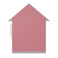 Casinha De Brinquedo Com Floreiros Mdf Rosa-branco - Criança Feliz - 3