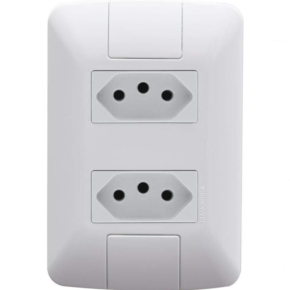 Kit 6 Conj 4x2 Com 2 Tomadas 2p+t Tramontina 20a 250v - 1