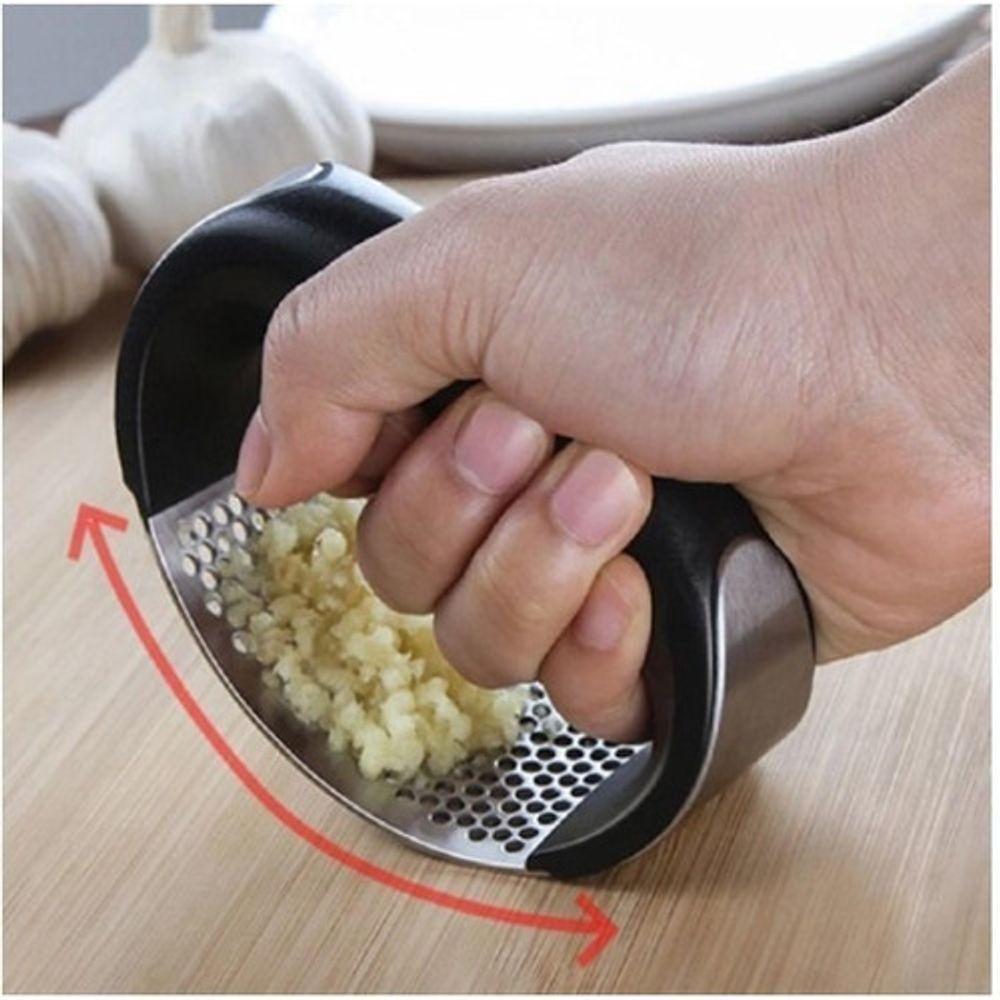 Espremedor Triturador Amassador De Alho Manual De Inox - 3