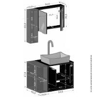 Conjunto Para Banheiro Ibiza Branco e Naturalle Bechara - 2