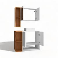 Conjunto Para Banheiro Ibiza Branco e Naturalle Bechara - 3