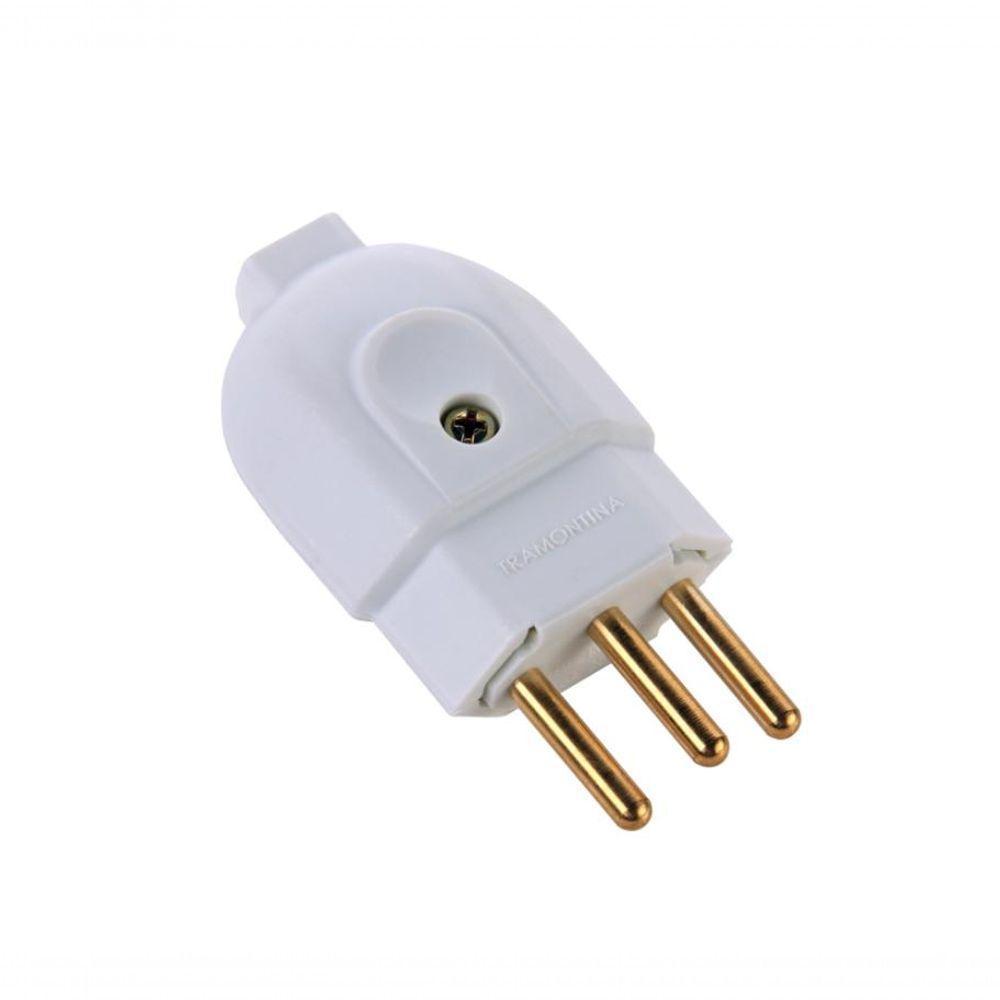 Kit 9 Plugue Macho 2p+t 20 A 250 V Tramontina Branco - 1