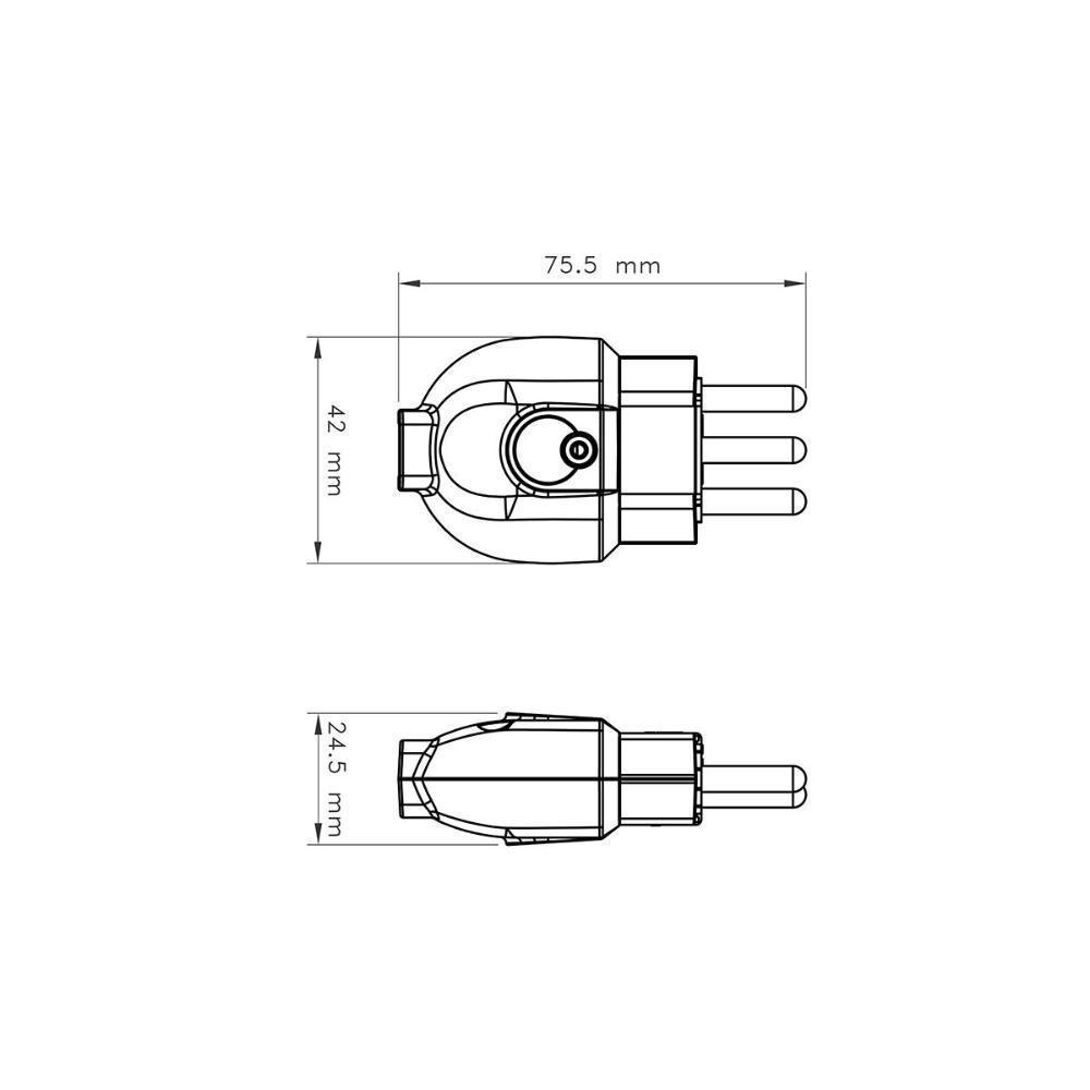 Kit 9 Plugue Macho 2p+t 20 A 250 V Tramontina Branco - 2