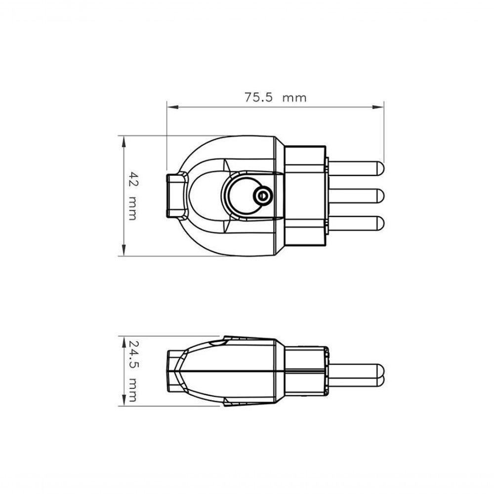 Kit 9 Plugue Macho 2p+t 20 A 250 V Tramontina Branco - 4