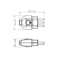 Kit 9 Plugue Macho 2p+t 20 A 250 V Tramontina Branco - 4