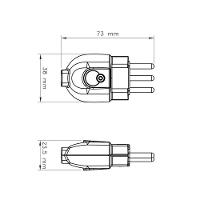 Kit 2 Plugue Macho 2p+t 10 A 250 V Tramontina Branco - 4
