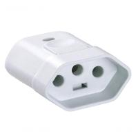 Kit 4 Plugue Femea 2p+t 10 A 250 V Tramontina Branco - 1