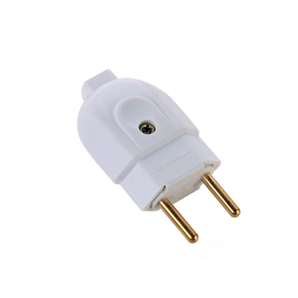 Kit 4 Plugue Macho 2p 20 A 250 V Tramontina Branco - 1