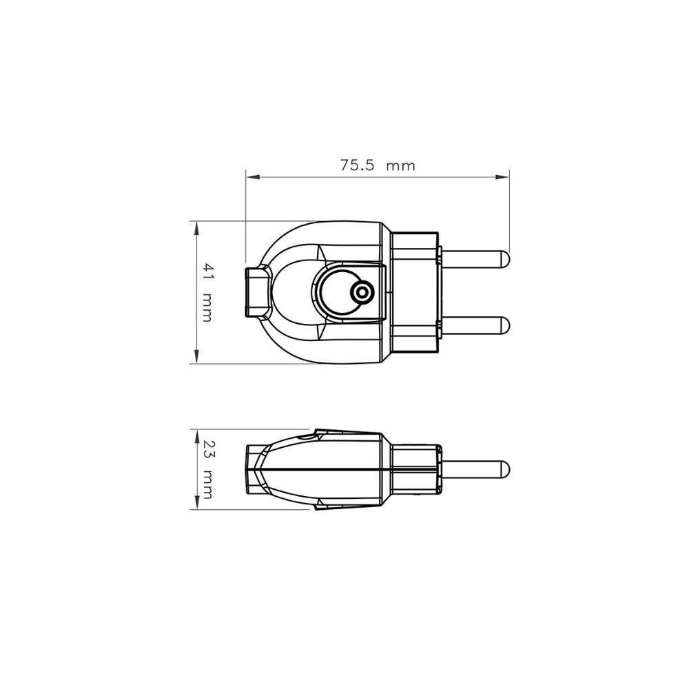 Kit 4 Plugue Macho 2p 20 A 250 V Tramontina Branco - 2