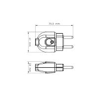 Kit 4 Plugue Macho 2p 20 A 250 V Tramontina Branco - 2
