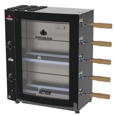 Forno Assador Rotativo 5 Espetos Tubular A Gás Prac-05t Action Bivolt - Progás P43589 Bivolt