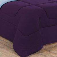 Kit Edredom Malha 100% Algodão Gran Moratta 3 Peças King - Roxo -azul Bebê. - 2