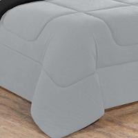 Kit Edredom Malha 100% Algodão Gran Moratta 3 Peças Queen - Cinza-preto. - 2