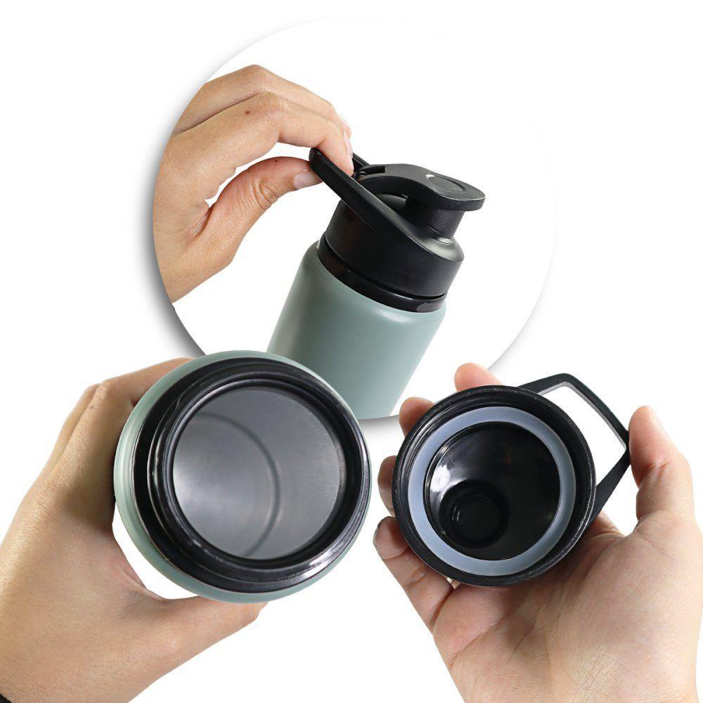 Garrafa Squeeze De Alumínio 600ml Com Alça - Verde - 2